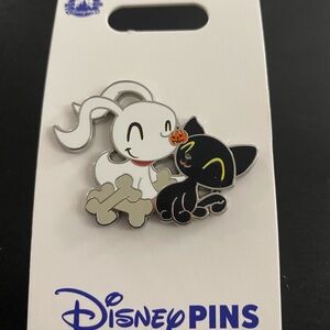 Disney Enamel Pin Zero and Black Cat - White and Black New Disney Pins Authentic